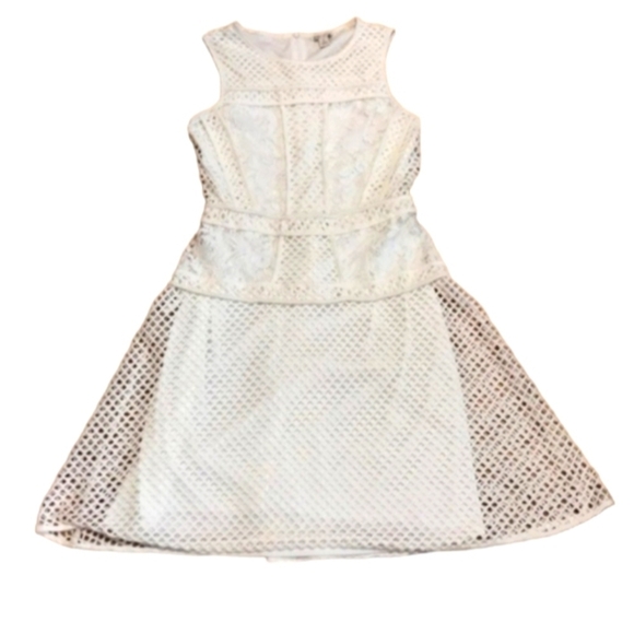 Cato size 2 knit dress fish net white dress - Picture 3 of 16